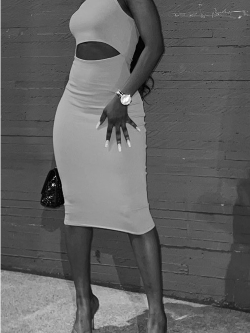 PrettyLittleThing Hot Pink Ribbed Maxi Dress - Picture 5 of 5